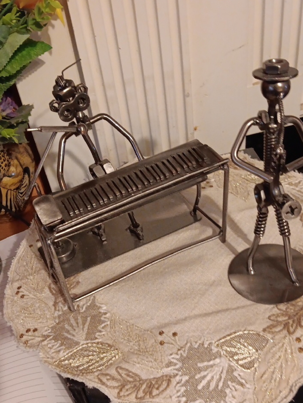 Metal Sculpted Figurine - Silver Tone